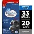 thumbnail image 2 of (4 pack) Great Value Strong Flex Multi-Purpose Drawstring Trash Bags, 33 gal, 20 Bags, 2 of 11