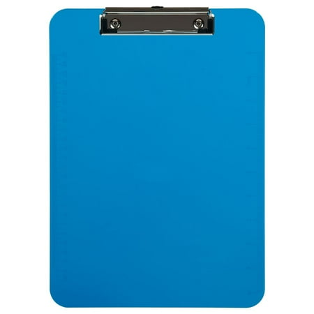 JAM Paper Plastic Clip Boards, Blue Clipboards, 12/Pack, 9 x 12.5