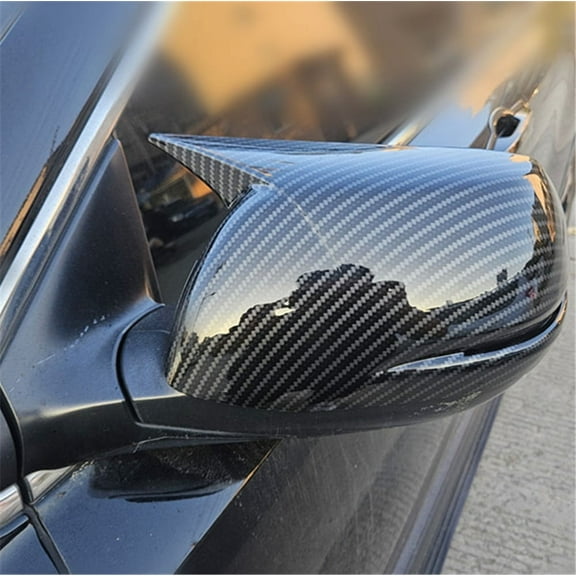 Zyutaosan Carbon Fiber Look Ox Horn Rear View Side Mirror Cover For Honda Civic 9Th 2012-2015
