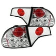 thumbnail image 7 of Spec-D Tuning Halo LED Projector Clear + Chrome Tail Brake Lamps Compatible with 2006-2011 Civic 4D 4Dr Left + Right Pair Headlamps Assembly, 7 of 7
