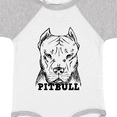 thumbnail image 4 of Inktastic Pitbull Sketch Portrait with Dog Breed Name Boys or Girls Baby Bodysuit, 4 of 5