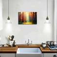 thumbnail image 5 of Fall Forest Canvas Wall Art Autumn Tree Scenery Wall Decor for Living Room Bedroom Nature Landscape Prints Pictures Sunshine Orange Maple Leaves Paintings Artwork Dining Room Home Decorations 12x16, 5 of 6