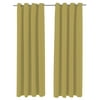 Jordan Manufacturing 54" x 96" Khaki Solid Grommet Semi-sheer Outdoor Curtain Panel