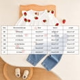 thumbnail image 3 of Xyant Toddler Baby Girl Clothes Fall Winter Outfit Ruffle Long Sleeve Strawberry Shirts Top Jeans Pants Set,Size 12-18 Months, 3 of 8