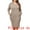 Khaki, variant on DARING DIVA Plus Size Women Fall Sweater V Neck Knit Pullover Dress 1X Grey