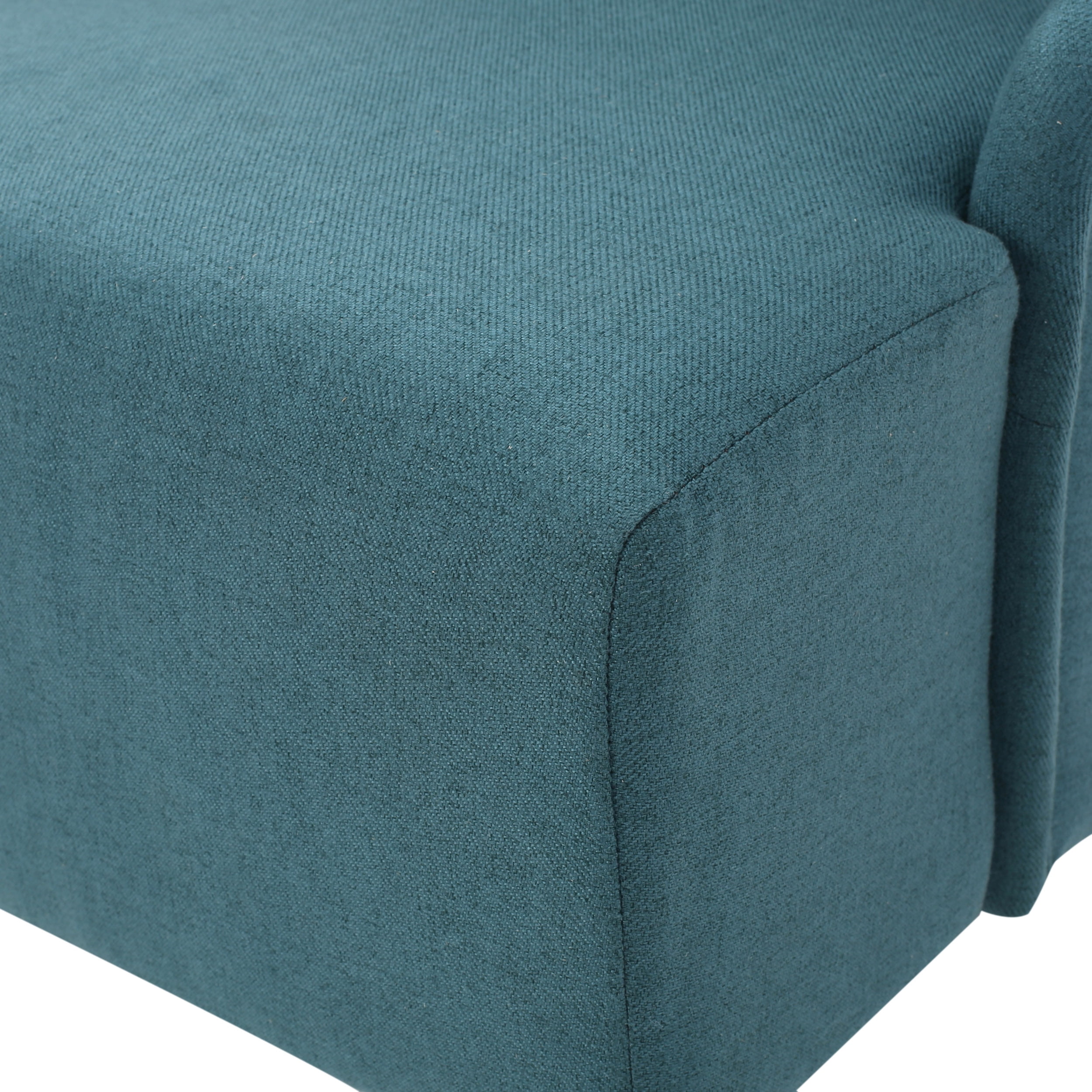 Noble House Ivette Contemporary Fabric Dining Chair, Modern Design, Teal & Matte Black