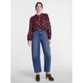 thumbnail image 3 of Scenario Women's and Women's Plus Quilted Detail Long Sleeve Top, Sizes XS-4X, 3 of 6