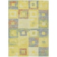 thumbnail image 2 of HomeRoots 605059 9 x 12 ft. Yellow, Blue & Terra Cotta Geometric Washable Indoor & Outdoor Rectangle Area Rug, 2 of 5