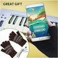 thumbnail image 1 of Guantes calentados por USB para hombres y mujeres, guantes sin dedos de punto a rayas, guantes de invierno para ordenador portátil para adultos, 1 of 10