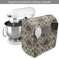 thumbnail image 2 of Damask Stand Mixer Cover, Abstract Flourish Curvy Frames and Swirly Motifs Exotic Lotus Ornament, Kitchen Appliance Organizer Bag Cover with Pockets, 5 Quarts, Chestnut Brown and Beige, by Ambesonne, 2 of 4