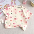 thumbnail image 5 of Asxite Toddler Girls Tshirt Floral Print Short Sleeve Crew Neck Casual Breathable Summer Tops 1-12Y, 5 of 6
