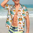 thumbnail image 7 of Susaid Fall Pumpkins And Sunflowers Print Short Sleeve Shirts Button Down Casual Shirts Summer Beach Aloha Button Down Short Sleeve for Men ,Medium, 7 of 7