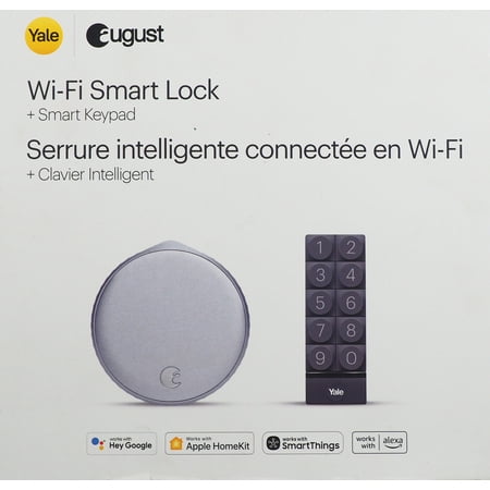 August - Wi-Fi Smart Lock with Smart Keypad - Silver