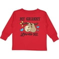 thumbnail image 3 of Inktastic My Granny Loves Me with Sloth and Hearts Boys or Girls Long Sleeve Toddler T-Shirt, 3 of 5