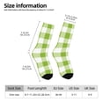 thumbnail image 2 of Fuzoiu White Green Plaid Print Athletic Crew Socks for Men & Women,Casual Crew Socks,Above Ankle Crew Socks for Business, Casual, 2 of 6