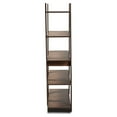 thumbnail image 3 of Baxton Studio Michio Modern and Contemporary Walnut Brown Finished 5-Tier Wood Geometric Living Room Display Shelf, 3 of 5