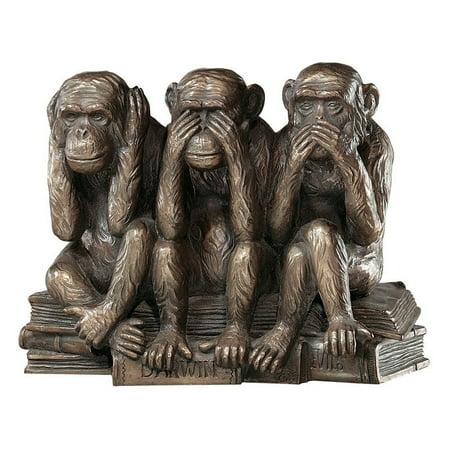 Design Toscano Inc 5H in. The Hear-No See-No Speak-No Evil Monkeys Statue