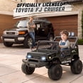 thumbnail image 3 of 24V 7AH Power Car Wheels with Remote Control, Licensed Toyota FJ Ride on Cars for Big Kids, 2 Seater Electric Car with 4 Motors, Music, LED Light, Black, 3 of 10