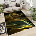 thumbnail image 2 of Gold Flowing Liquid Area Rugs, 3D Modern Art Carpet, Porch Mat Soft to The Touch Non-Slip and Non-Fading Suitable for Living Room Bedroom Cafe and Restaurant,3'x5', 2 of 6
