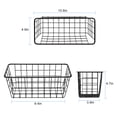 thumbnail image 4 of NEX Hanging Metal Storage Basket No Drilling Wall Mounted, Black, Set of 2, 4 of 10