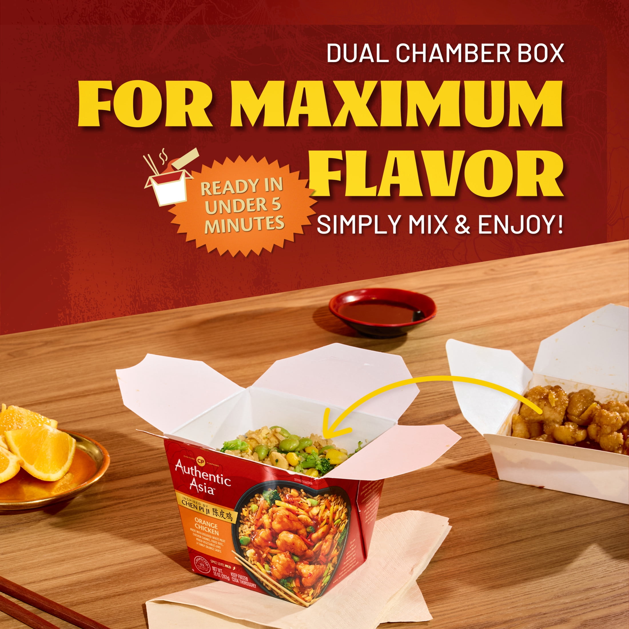 Authentic Asia Orange Chicken Meal 10oz (Frozen Dinner) - Walmart.com