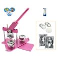 thumbnail image 1 of ChiButtons Button Maker Kit 58mm (2 1/4") Badge Press Machine-B400 + 58mm Round Die Moulds + 100 set Button Components + Adjustable Circle Cutter (Pink-New), 1 of 8