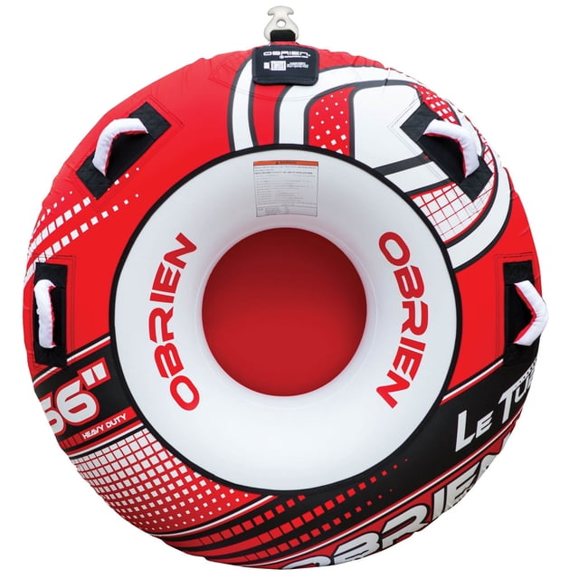 OBrien 66" Le Tube Heavy Duty One Rider Towable Lake Tube & Connector (3 Pack)