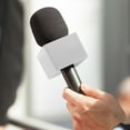 thumbnail image 4 of 2 Pcs Microphone Portable en ABS Moulé par Injection en Forme Carrée Logo de Station de Drapeau (Blanc), 4 of 9