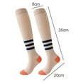 thumbnail image 2 of Whataatahia Calcetines deportivos hasta la rodilla azul cielo blanco marino, 2 of 5