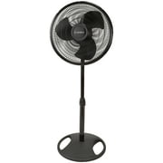 Lasko 16" Oscillating Adjustable Pedestal Fan with 3-Speeds, S16500, Black