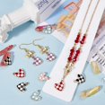 thumbnail image 3 of 1Set 30Pcs Rack Plating Alloy Enamel Pendants Nickel Free Heart with Tartan Pattern Charm Golden Mixed Color 15x14x2mm Hole: 1.4mm, 3 of 5