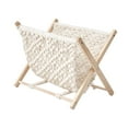 thumbnail image 1 of Luzkey Macrame Magazine Rack Folding Boho Storage Holder for Home Decors Living Room 23x22x28cm, 1 of 8