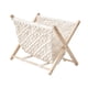 thumbnail image 1 of Revistero de macramé estilo boho, organizador de almacenamiento plegable rústico que ahorra espacio. 23x22x28cm, 1 of 9