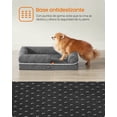 thumbnail image 4 of Cama Ortopédica para Perros, Sofá, Cama para Mascotas, Funda Extraíble y Lavable, 76 x 51 x 18 cm, Gris Oscuro, 4 of 5