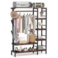 thumbnail image 6 of Tribesigns Garment Rack with 4-Tier Storage Shelves and 4 Hooks, Closet Organizer Coat Rack with Hang Rod for Bedroom, 6 of 7