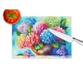 thumbnail image 3 of Hydrangeas in Watercolor Glass Cutting Board Large 12 in x 15 in, 3 of 5