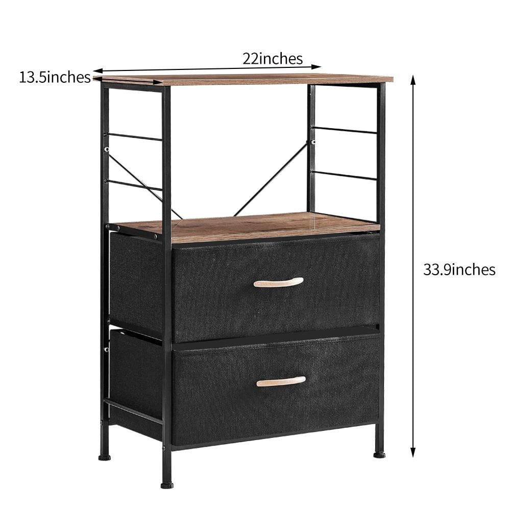 Details about   Nightstand Bedside Bedroom End Table w/Storage Shelf 2/3 Drawers Stand Storage 