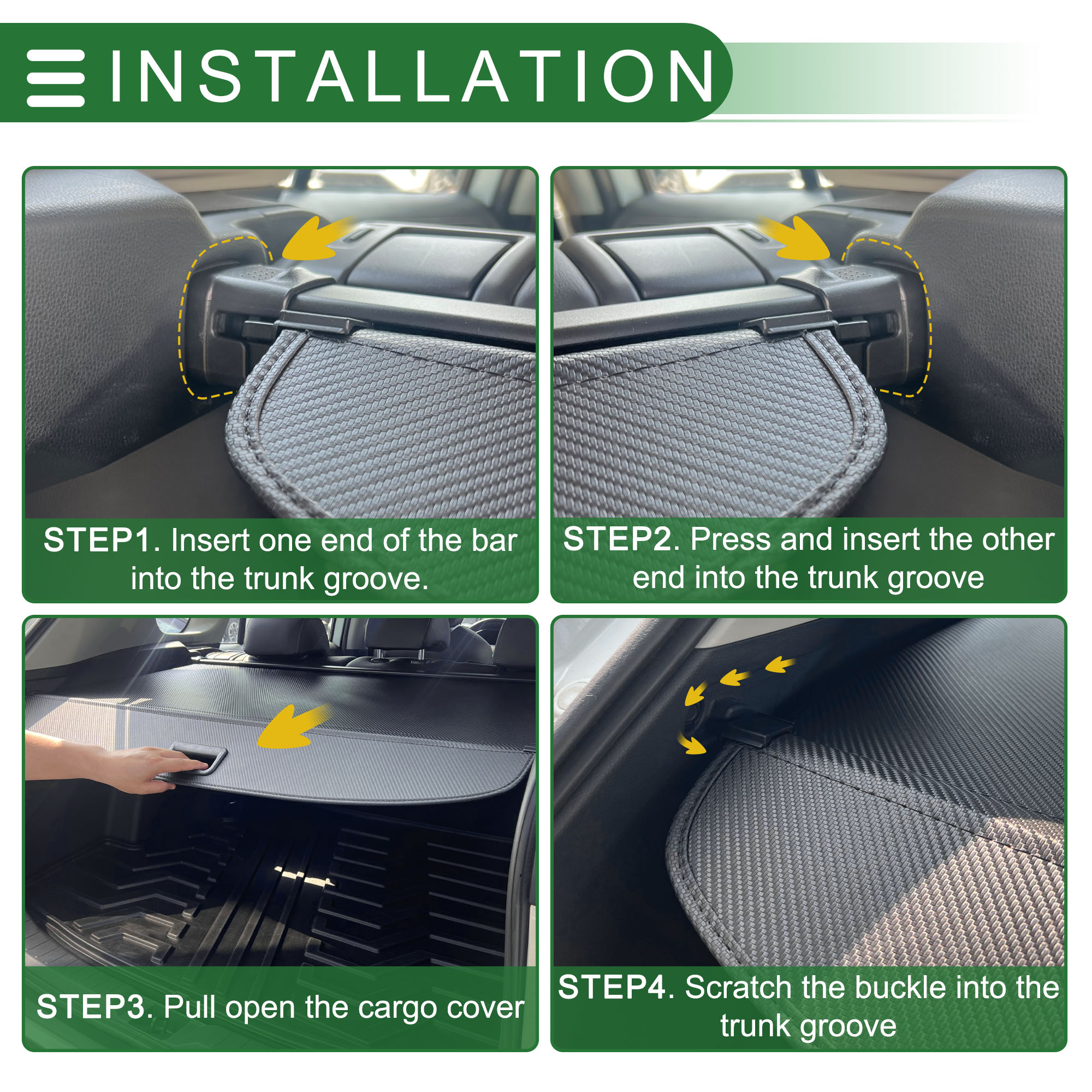 Unique Bargains Retractable Cargo Cover for Hyundai Palisade 2026 Rear Trunk Parcel Shelf