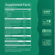 Supergreens Premium Superfood Greens Drink Mix w/Chlorella, Moringa, Spinach & Broccoli + Digestive Enzymes & Probiotic Blend -Nutrient-Packed Powder (Apple Pear 20 Servings, Travel Pack)