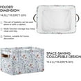 thumbnail image 2 of GZHJMY Vintage Flowers Foldable Canvas Storage Bin, Sturdy Fabric Storage Basket with Handles, Storage Cube Box for Organizing Shelf Nursery Toy Closet 2PCS#1047, 2 of 7