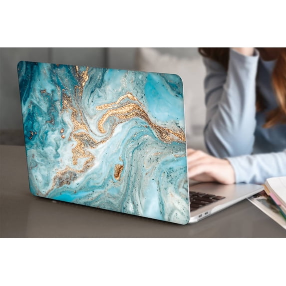 KSK KAISHEK Hard Case Cover Compatible MacBook Pro 14"( XDR Display, 2021 - 2023) + Black Keyboard Cover Model A2779 A2442, Type C Marble 52
