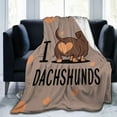 thumbnail image 3 of Dachshund Blanket Cute Dog Plush Throw Blanket Super Soft Cozy Warm Fleece Dog Pet Bedding Blanket Gifts for Kids Girls Boys Women 40"X50", 3 of 6