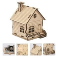 thumbnail image 6 of HEMOTON Wooden DIY Crafts Music Box for Kid Playing Beige Christmas House Shape 1 Set, 6 of 6