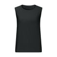 thumbnail image 5 of vdgthytj Plus Size Workout Tank Tops for Women Crew Neck Sleeveless Summer Basic Shirts Quick Dry Casual Loose Sport Blouses, 5 of 7