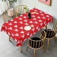 thumbnail image 3 of Valentines Day Table Cloth Sketch Heart Tablecloth Waterproof Machine Washable Tablecloth for Valentine''s Day Wedding Decoration, 60 x 84 Inch, 3 of 6