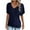 Dark Blue, variant on Besolor Summer Tunic Tops for Women V Neck Short Sleeve Eyelet Shirts Casual Going out Dressy Blouses