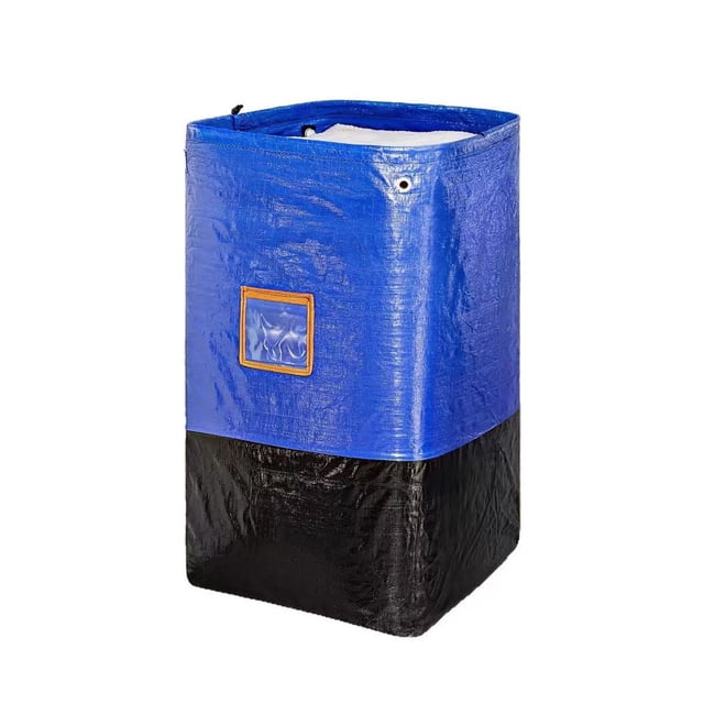 Colorful Big Zippered Storage Bag 50X50X100Cm Orange, Durable Non-Woven Material For Seasonal Items, Compact Foldable Design For Closet Organization