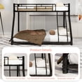 thumbnail image 5 of Harper & Bright Designs Twin Over Full Bunk Bed with Ladder, Metal Bunk Bed Frame with Full-Length Guardrail for Bedroom, Black, 5 of 13