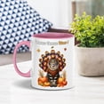 thumbnail image 4 of Happy Thanksgiving Maine Coon Turkey Costume Pumpkins Autumn Leaves 11oz Accent Two-tone Mug Cat Lover Kitten Owner Gifts Coffee Tea Cup - 130144, 4 of 5