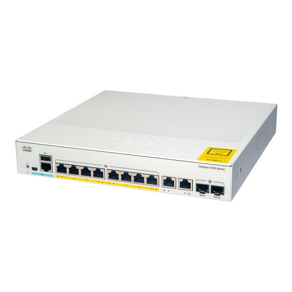 Cisco Catalyst 1000-8P-2G-L - switch - 8 ports - managed - rack- (C1000-8P-2G-L)